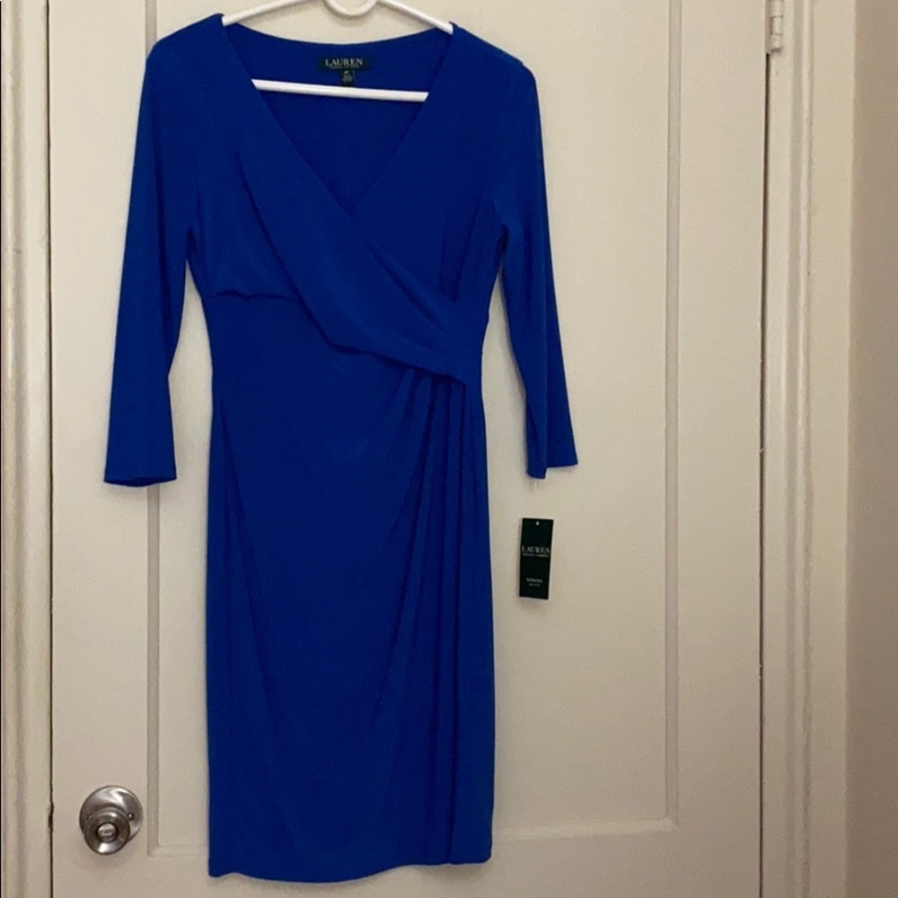 Host Pick 🎉 NWT Lauren Ralph Lauren blue petite dress size: 6P